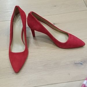 Michael Kors Red Suede Pumps